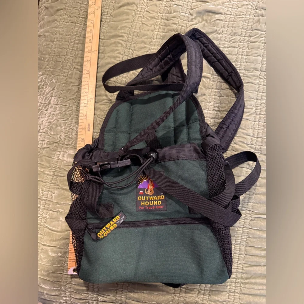 Outward Hound Green Backpack for pets small dogs